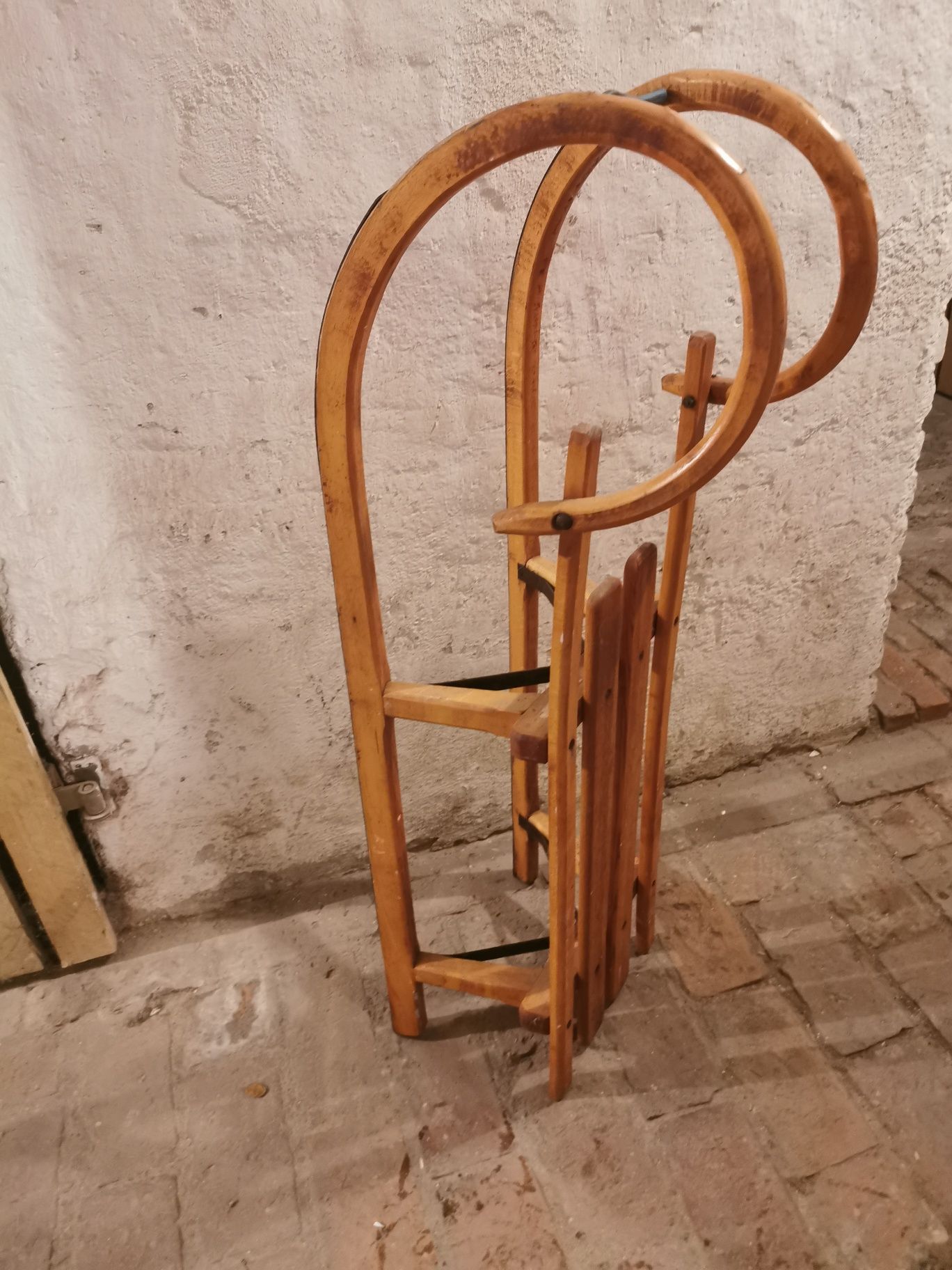 Sanki solidne dębowe + oparcie