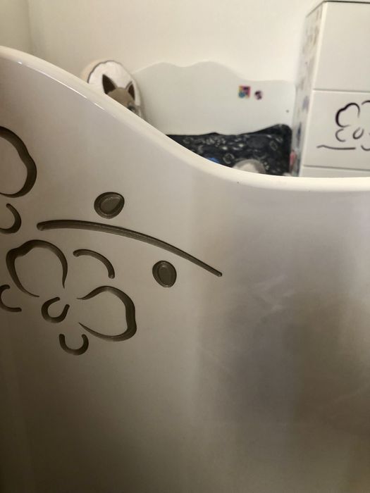 Łóżeczko Meblik orchidea (srebrna) 140x70