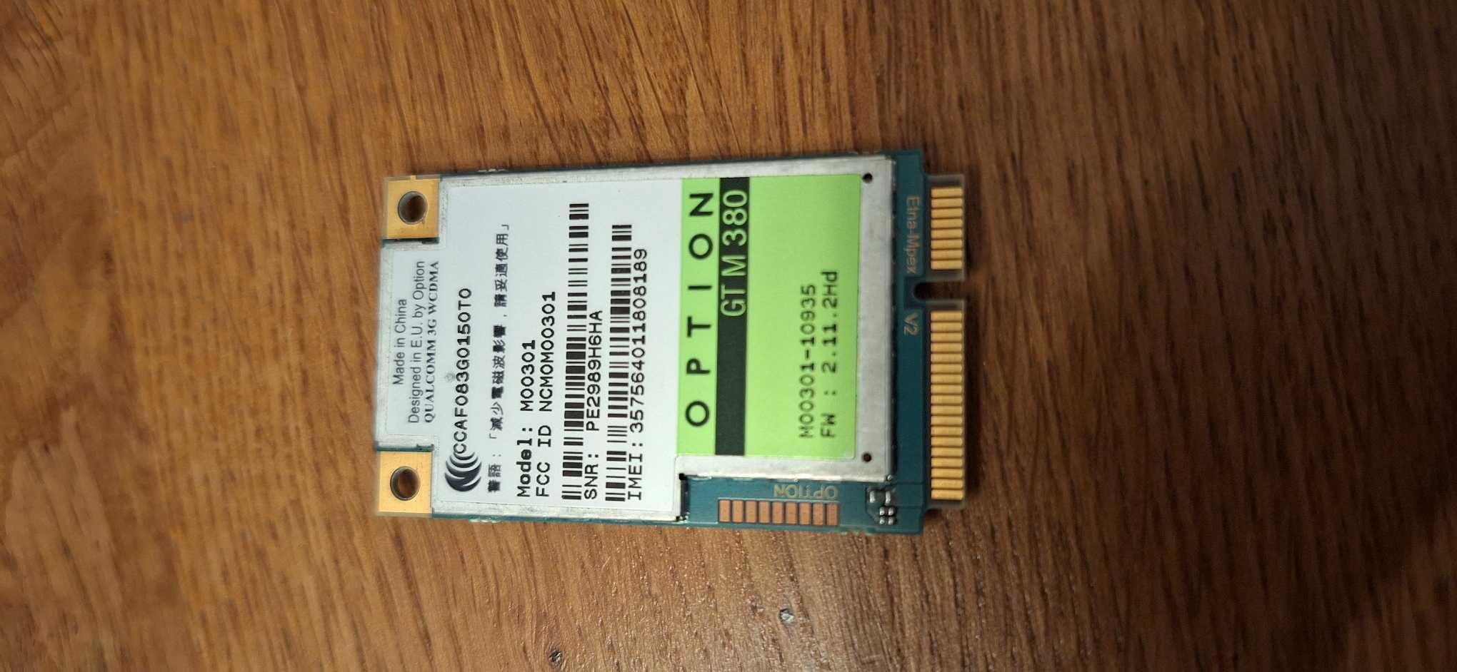 Modem wewnętrzny do laptopa Option GT M 380 GSM, UMTS, GPS - PCI-E