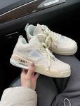 Кросівки Nike Air Jordan 4 x OFF-White Beige premium