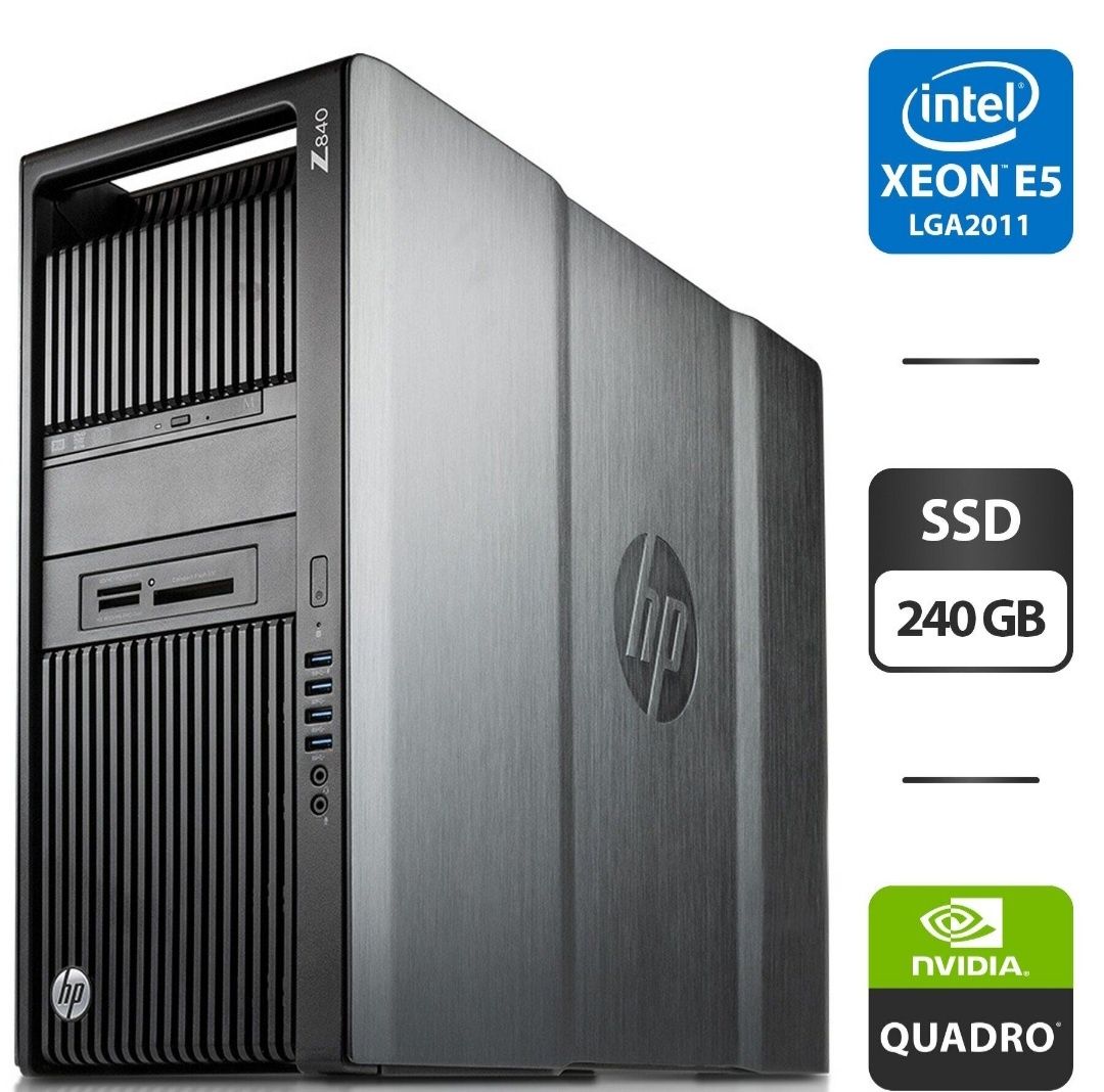 Сервер HP Z840 два процесора E5 2620v4 128gb ddr4 Nvidia qvadro k2200