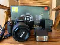 Lustrzanka NIKON D5200 - Super Stan + Lampa + Statyw