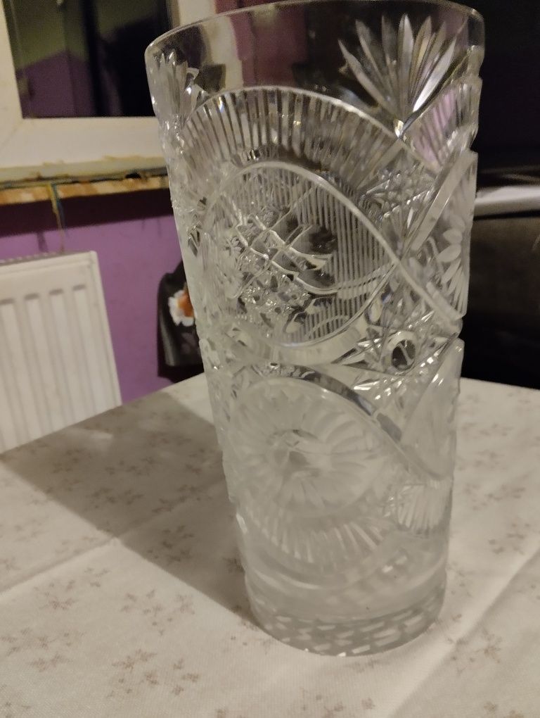 Kryształowy wazon z PRL