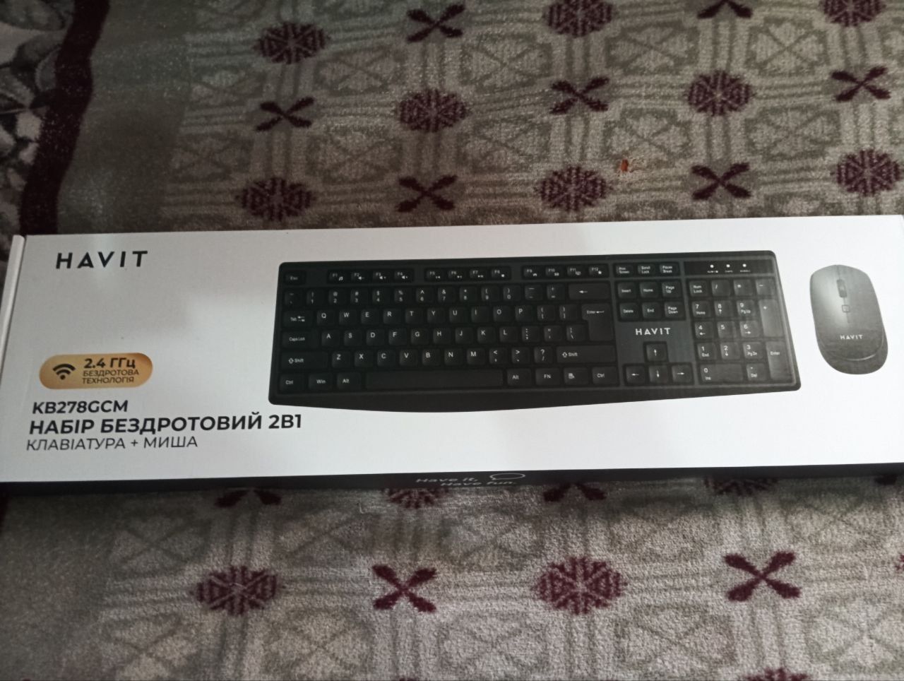 Беспроводная клавиатура и мышь Wi-Fi