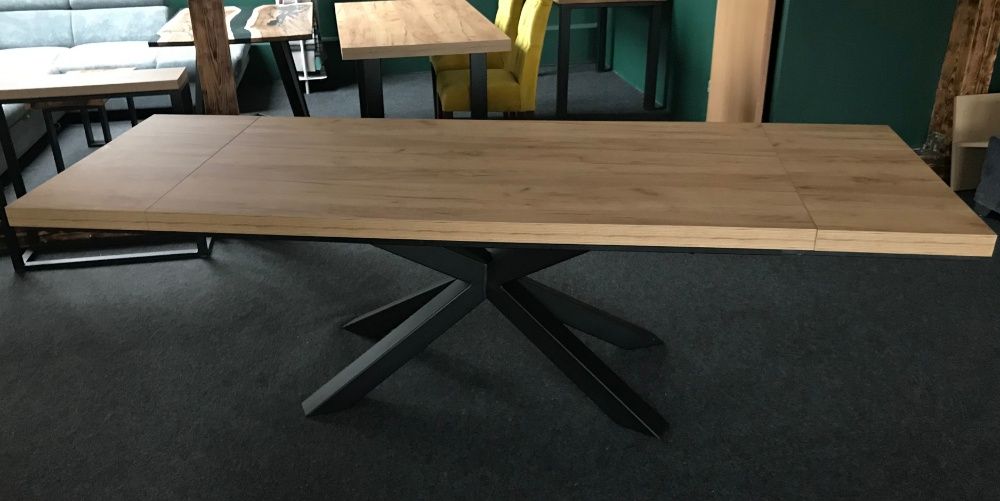 Stół 200x100 Loft Dąb Craft złoty