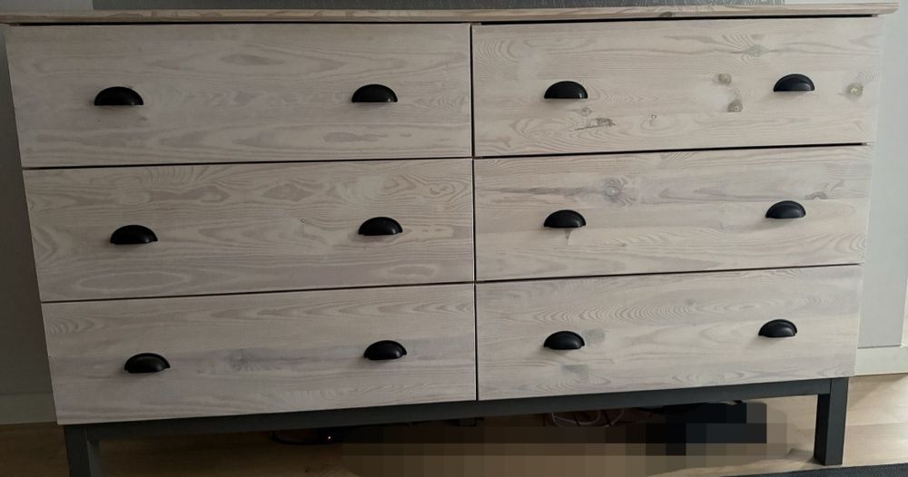 TYLKO DO SOBOTY 599! Komoda Ikea, lite drewno, 6 szuflad