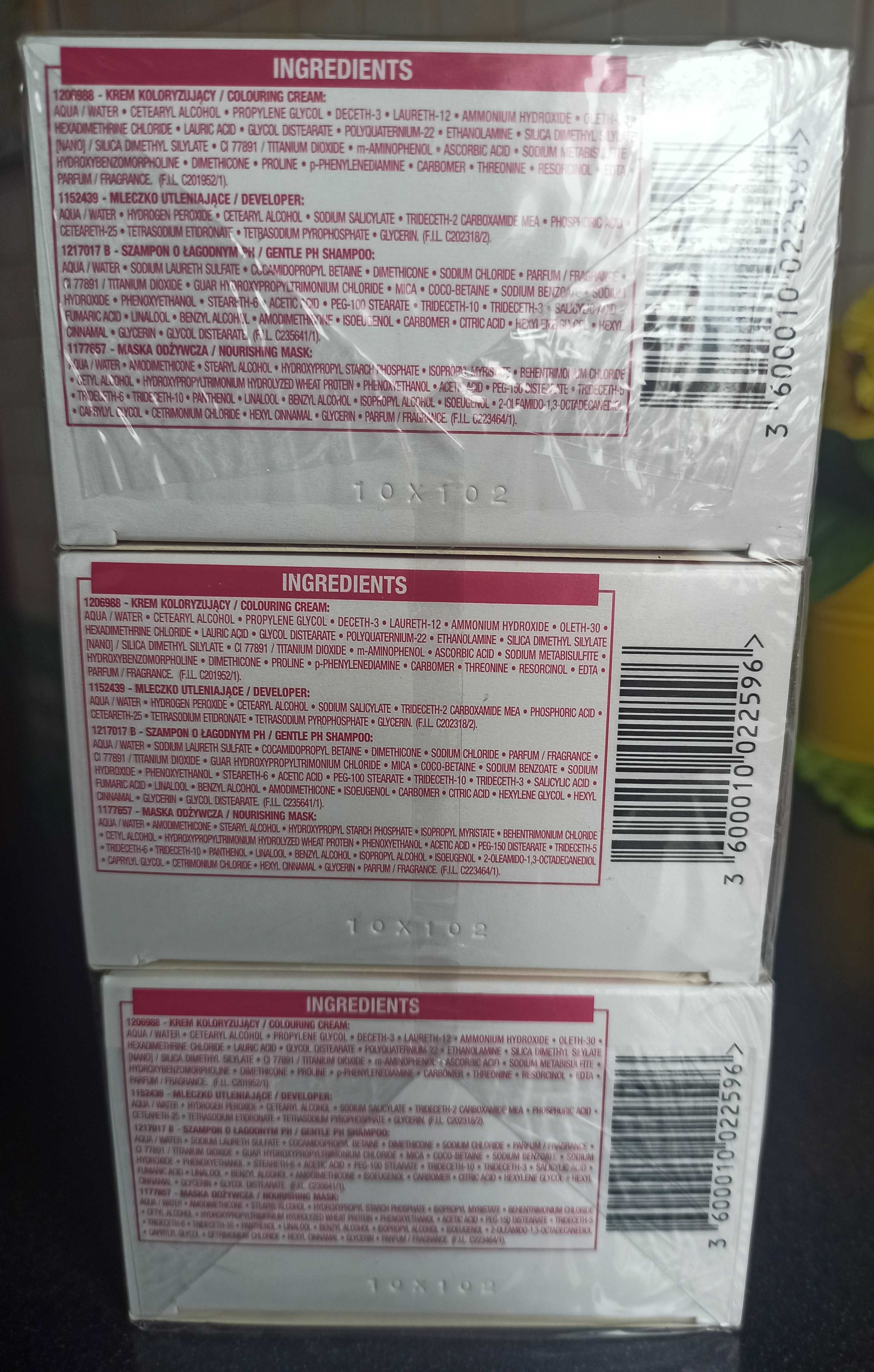 3 opakowania farby Loreal excellence nr9