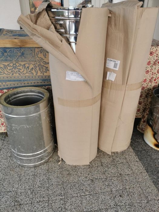 Komin Przedłużenie 1000mm,q 600mm, grubość 1,0mm (drewno, węgiel)