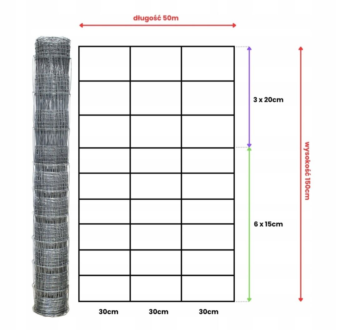 Siatka leśna 1.5 x 50m