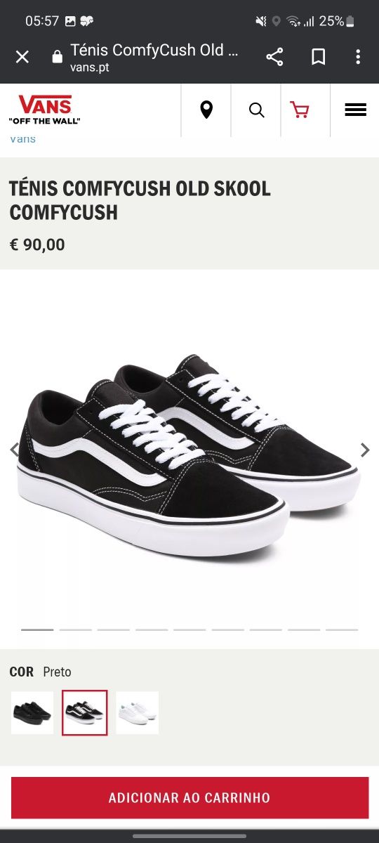 Vans pretas originais