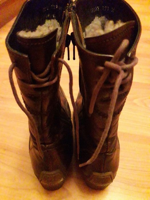 теплые зимние сапоги ботинки даме натуральная кожа натуральный мех