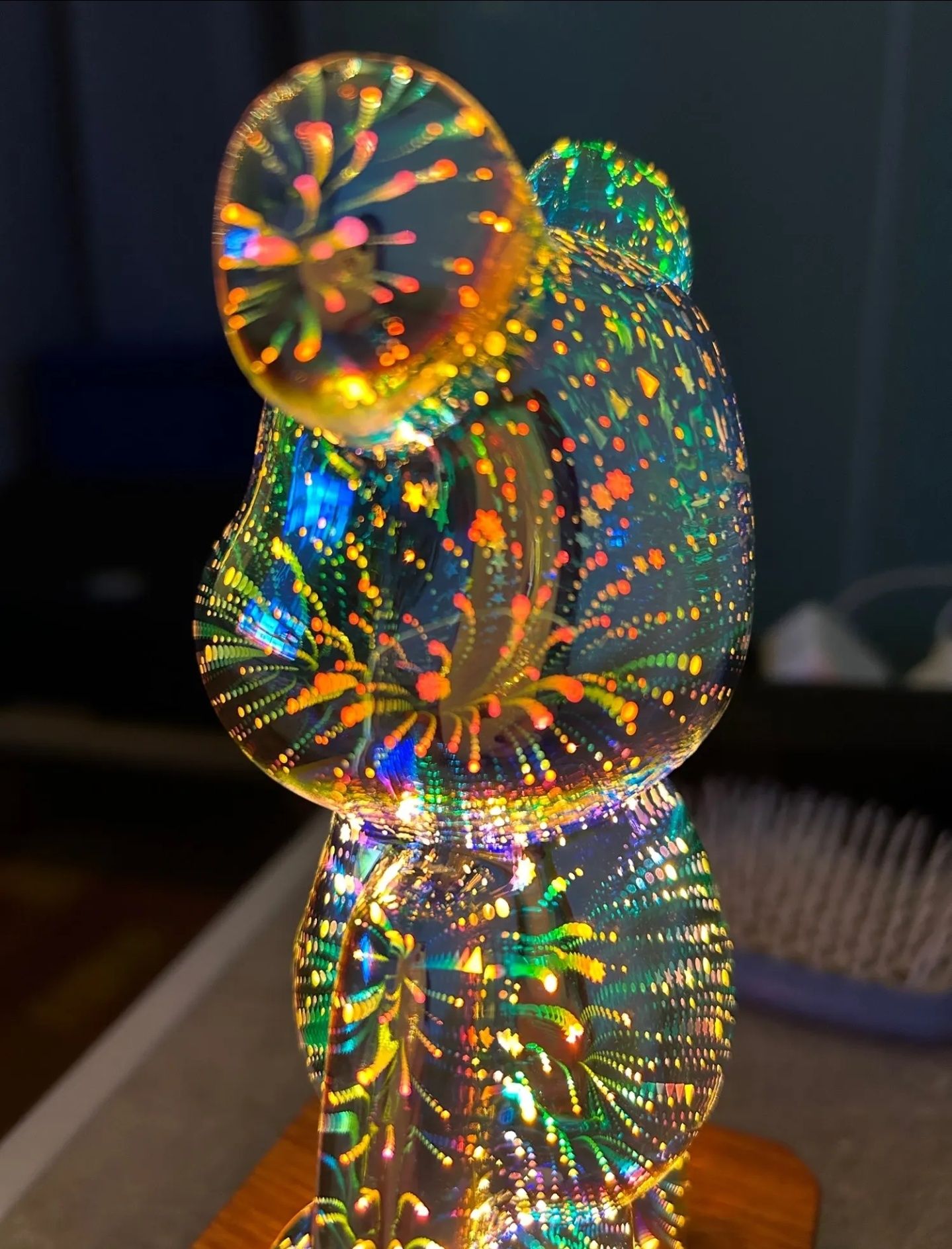 7 кольорів + подарункова коробочка 3D RGB нічник-світильник  BearBrick