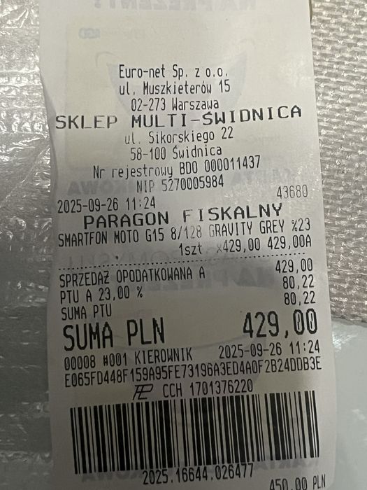 Pad Ps 5 Prawie nowy na gwarancji 2 miesiące ma Paragon pudełko