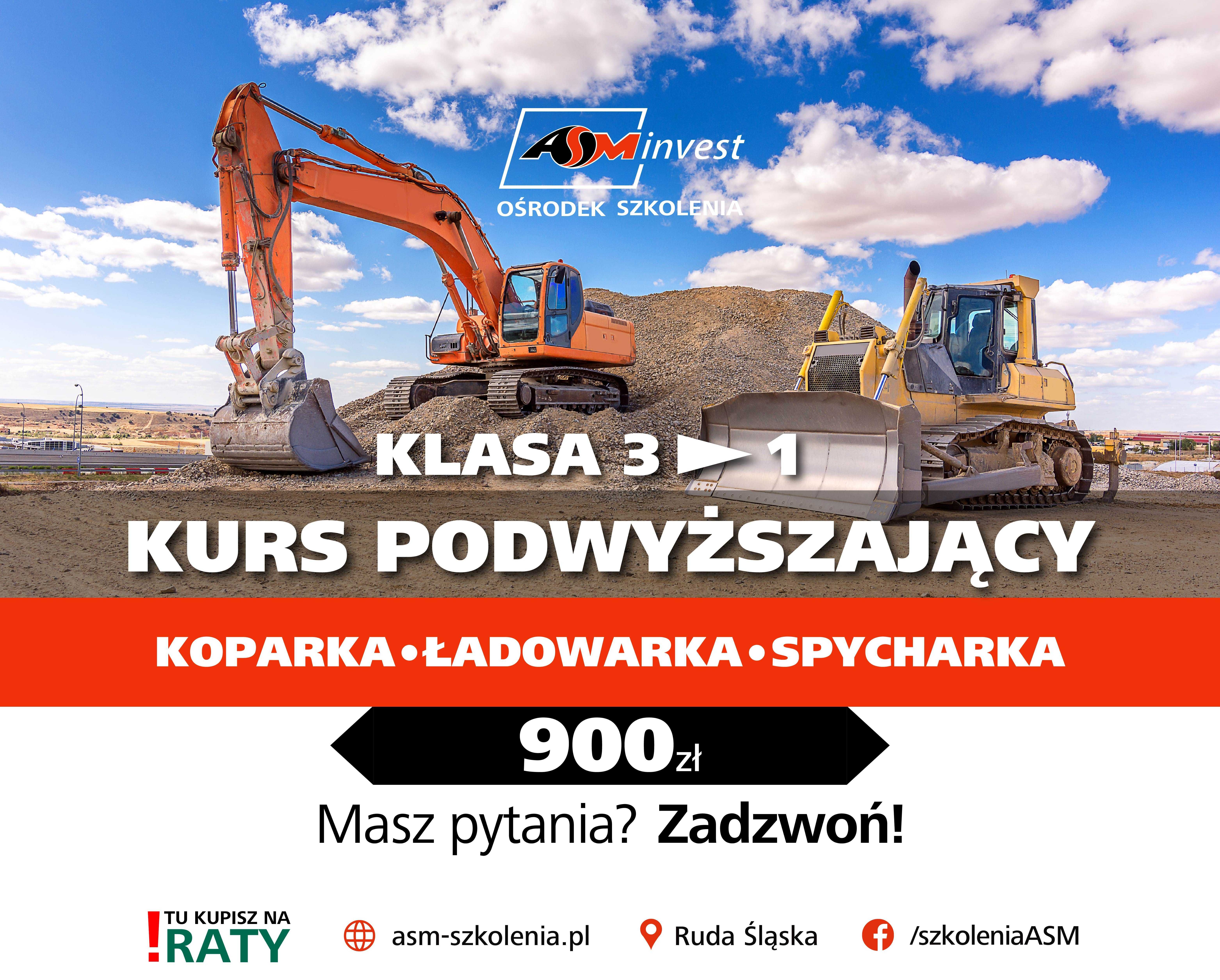 03.06.24 - Kurs podwyższenie uprawnień koparka ładowarka spych