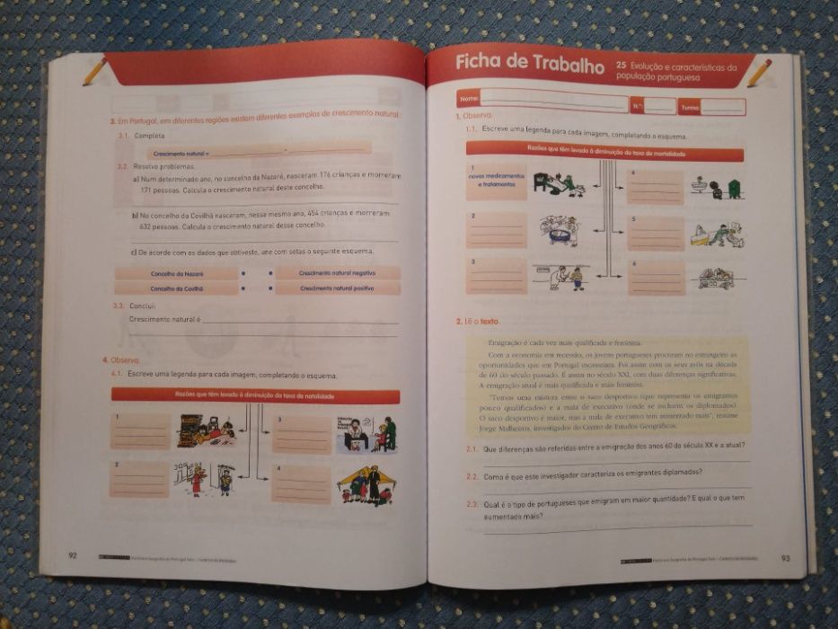 "História e Geografia de Portugal 6º Ano: Caderno de Atividades" ótimo