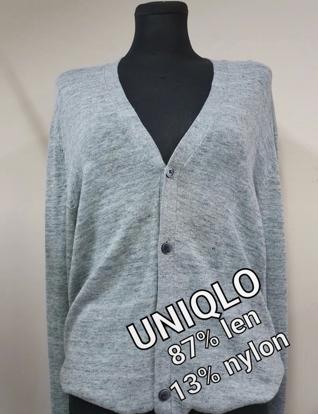 Uniqlo sweter rozpinany kardigan męski unisex