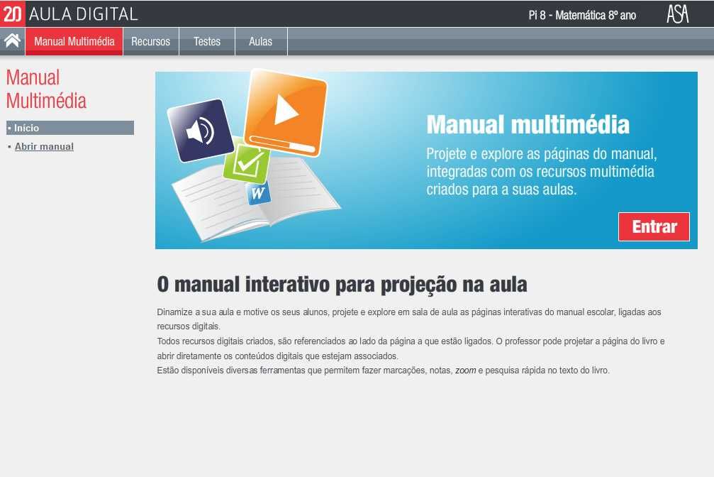CD e-manual PI 8 Matemática - Apoio ao Professor