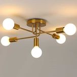 Złota Lampa AUA Vintage Sputnik 5xE27, złota, styl retro