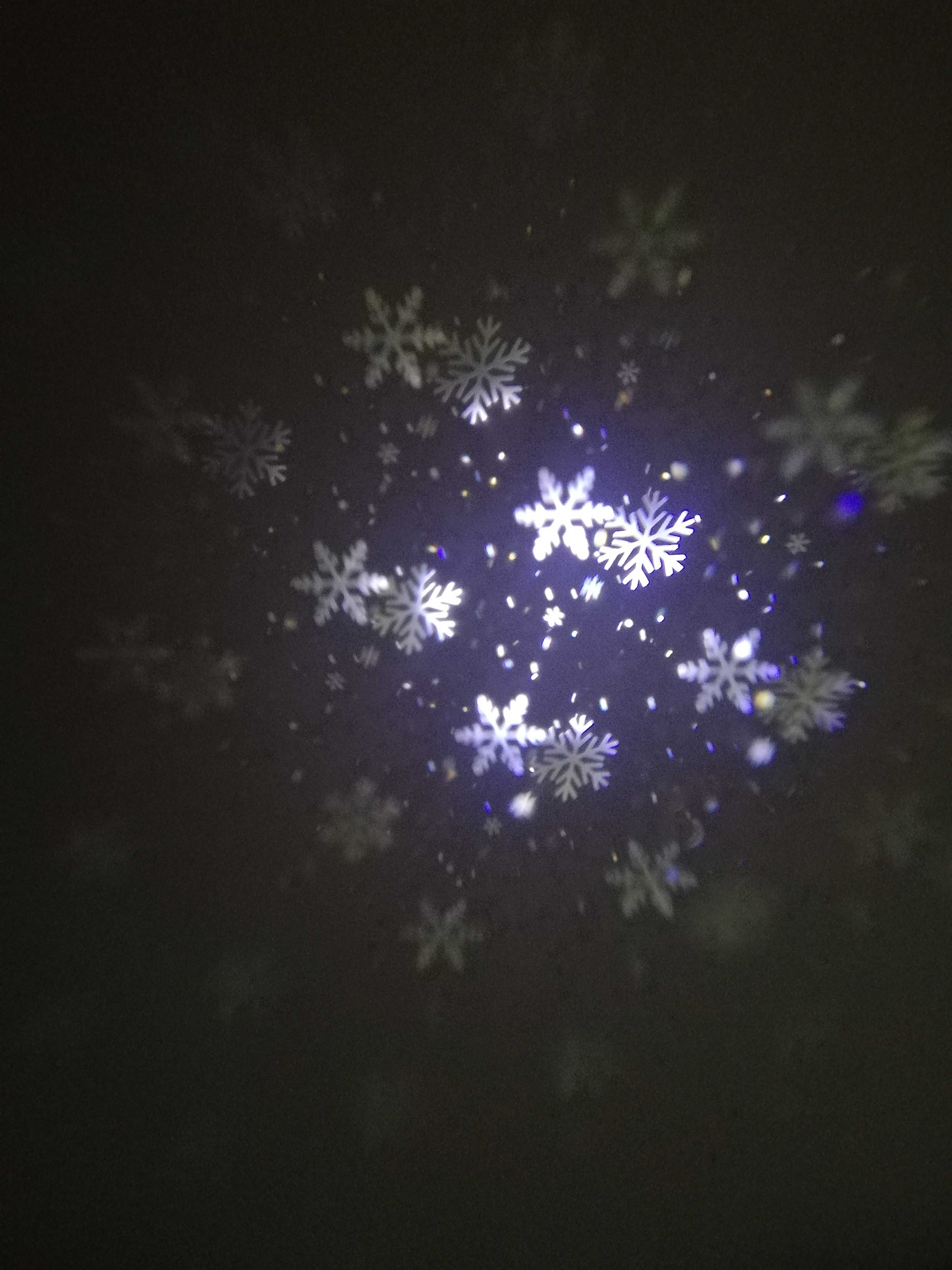 Projektor na Boże Narodzenie, do użytku na zewnątrz, płatki śniegu.