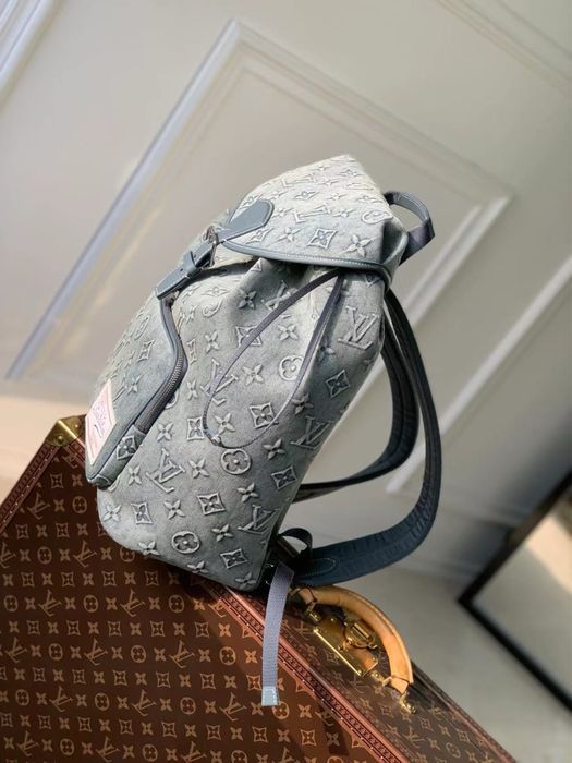 LOUIS VUITTON MONTSOURIS джинсовый рюкзак мужской унисекс портфель