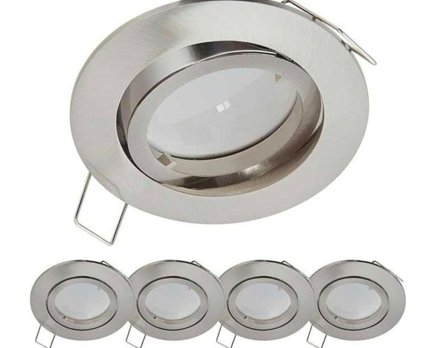 5x LED Reflektor do Zabudowy 3W Chrom, 3000k, Ciepła Biel, Ściemnialny