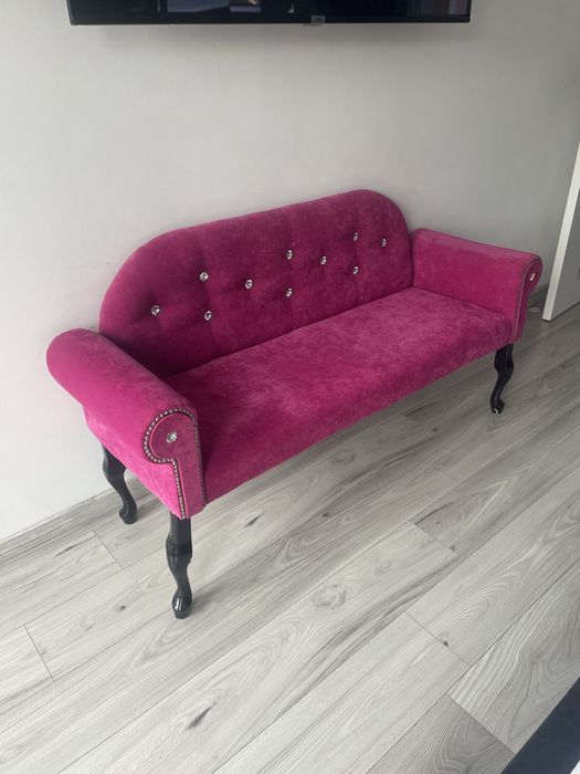 Ławeczka glamour pufa pikowana ławka