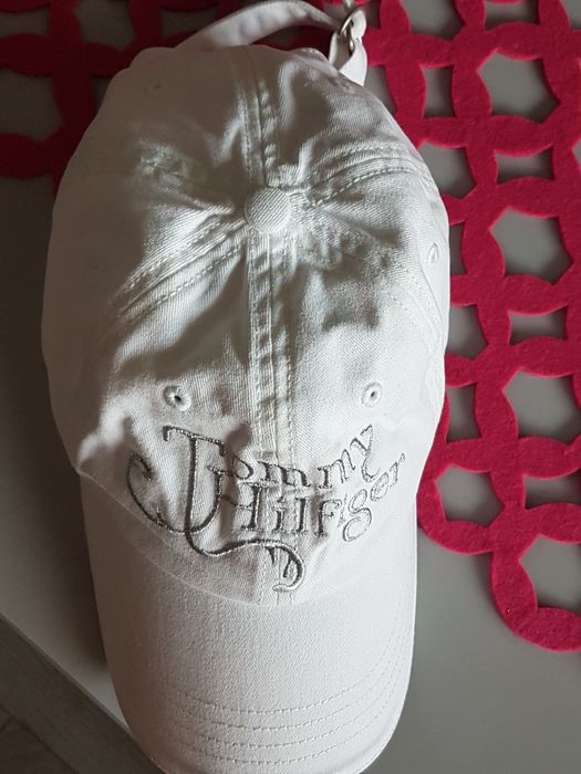 Czapeczka z daszkiem jak nowa Tommy Hilfiger biała, regulowany obwód