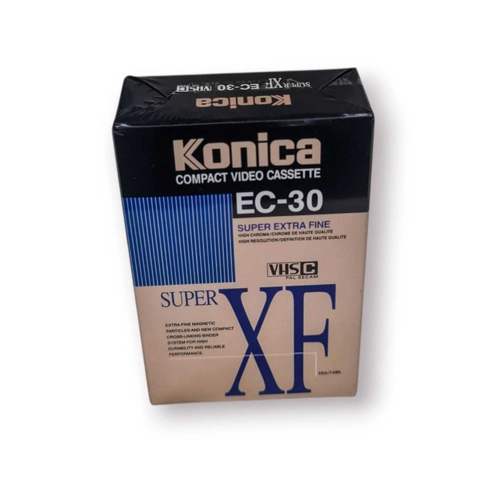 Cassete de Vídeo VHSC Konica Super XF EC-30 — Nova e Selada
