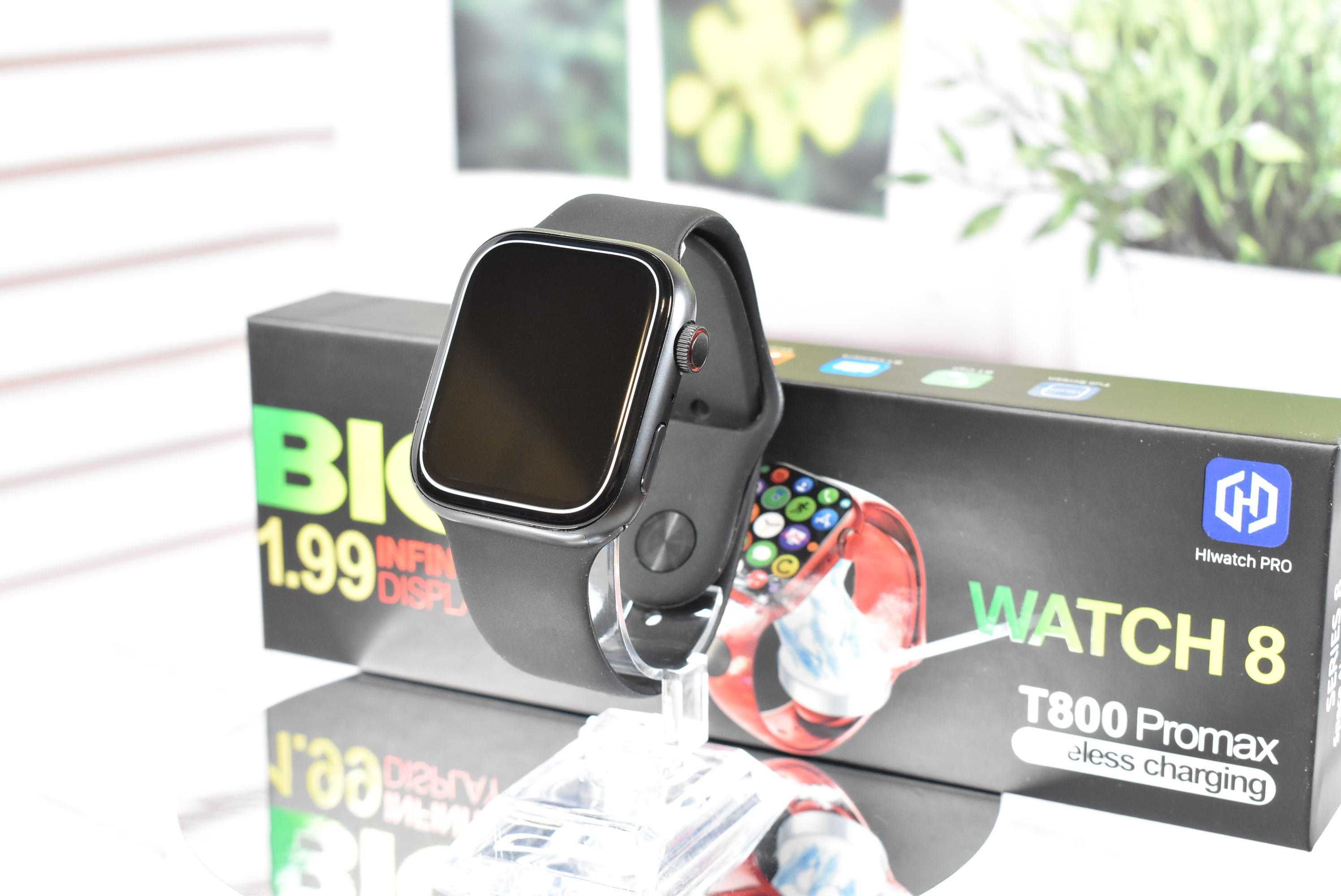 Смарт годинник Т800 Promax Smart watch 8 wireless charging Black