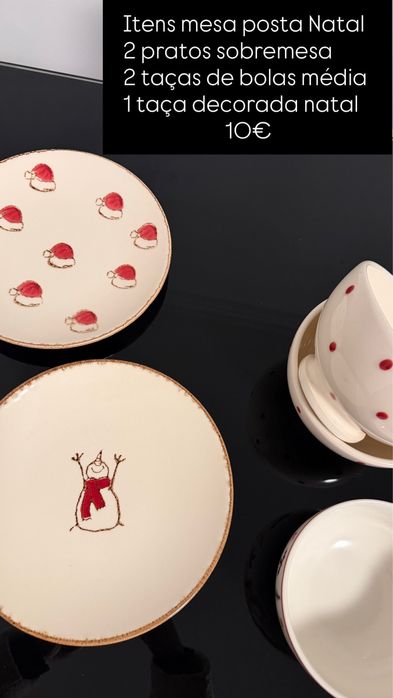 Conjunto louças natal