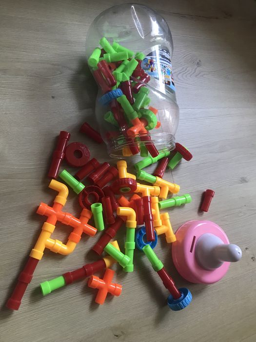 Klocki konstrukcyjne rury wodne złączki 90elem.