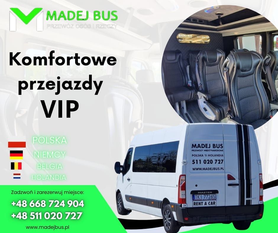 Madej Bus, przewozy, busy z Polski do Niemiec, Belgii i Holandii Busko