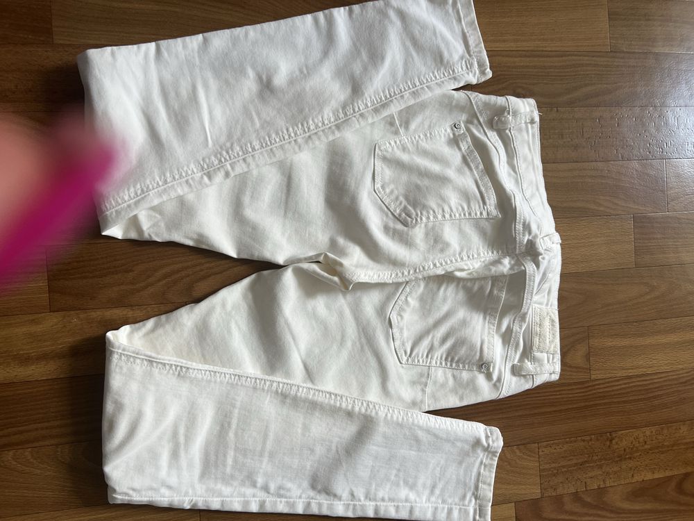 Штани pull&bear, колір білий
