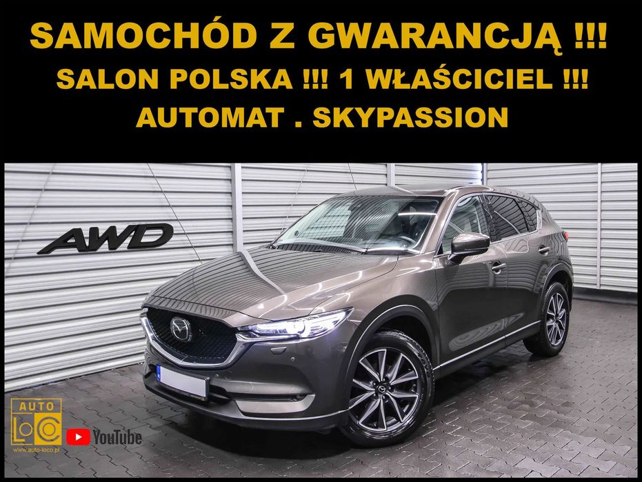 Mazda CX-5 SKYPASSION + Automat + 4 x 4 + Salon POLSKA + 1 Właściciel + Navigacja