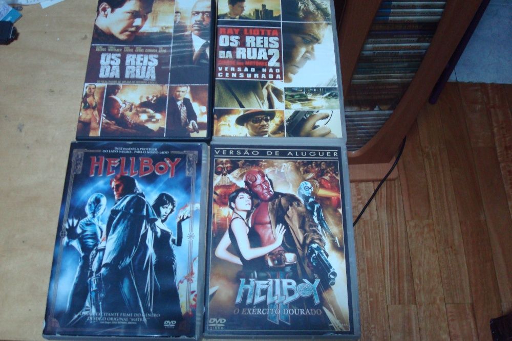 lote 8 trilogias e coleçoes, homem aranha,hellboy ,etc