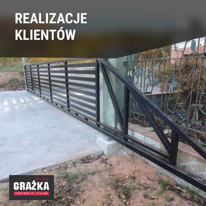 Brama przesuwna samonośna 4,00 m wypełniona profilem 80x20 OCYNKOWANA