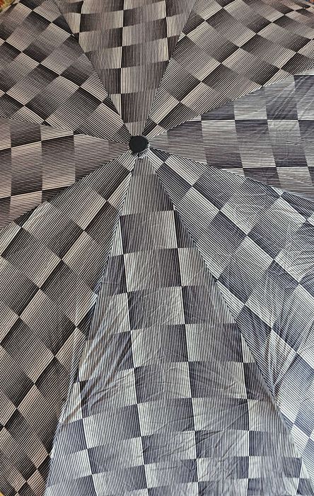 parasol czarno-biały z pokrowcem 100 cm