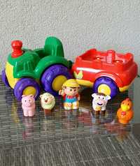 Traktor z przyczepką  Farmer i zwierzęta zabawka interaktywna