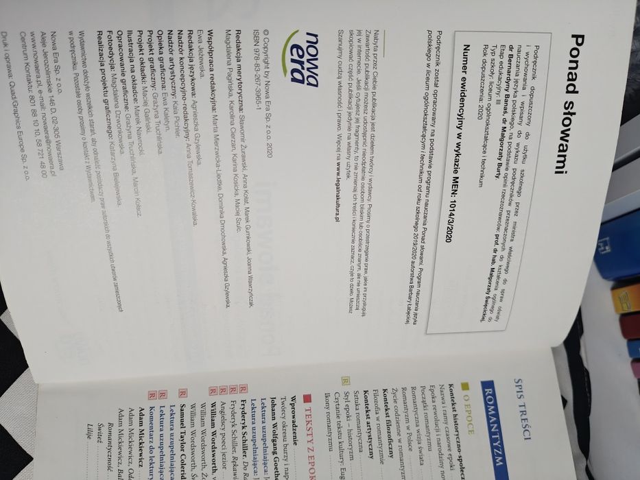 Ponad słowami dwa część 1 Nowa era zakres podstawowy rozszerzony