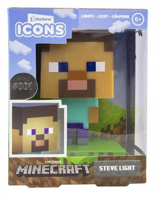 Lampka Minecraft STEVE Icons 3D Licencja ** Video-Play Wejherowo