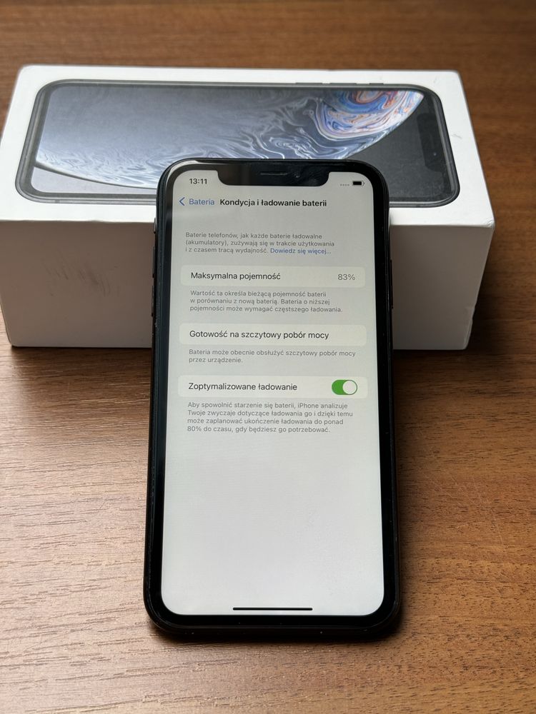 Apple iPhone XR 64 GB Czarny | Stan BDB | Bateria 83%