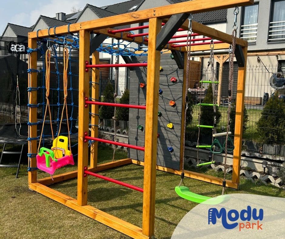 Modułowy Plac Rozrywki - Gucio - małpi gaj, hamak, siatka wspinaczkowa