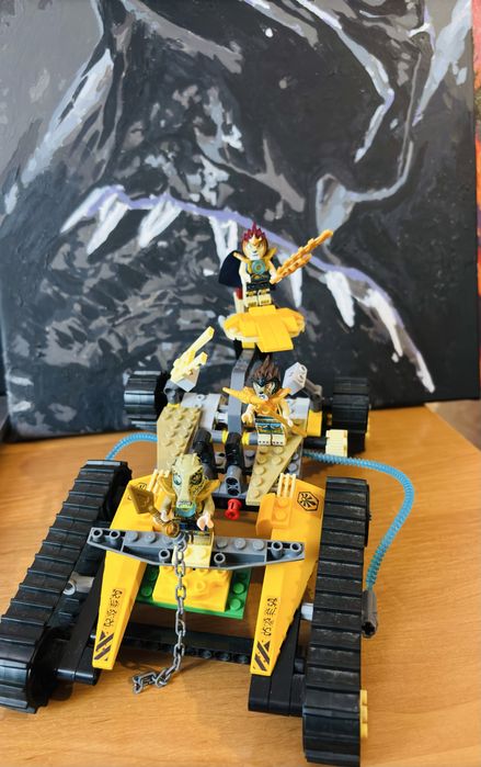 Конструктор Chima, набор Чима і машина  3 фігурки зі зброєю