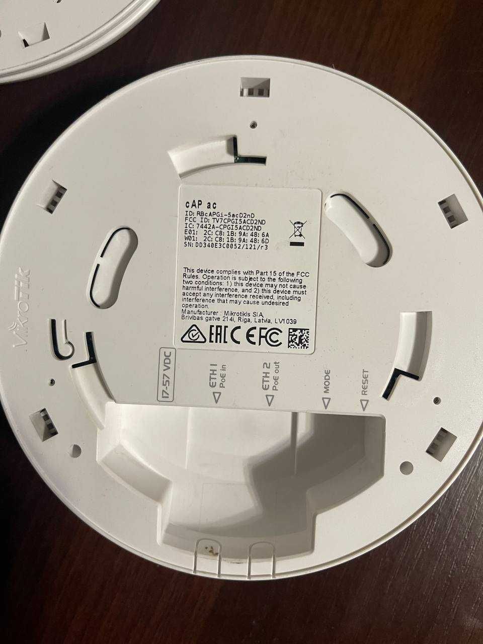 Mikrotik cAP-ac (RBcAPGi-5acD2nD) Стельова Wi-Fi точка доступу