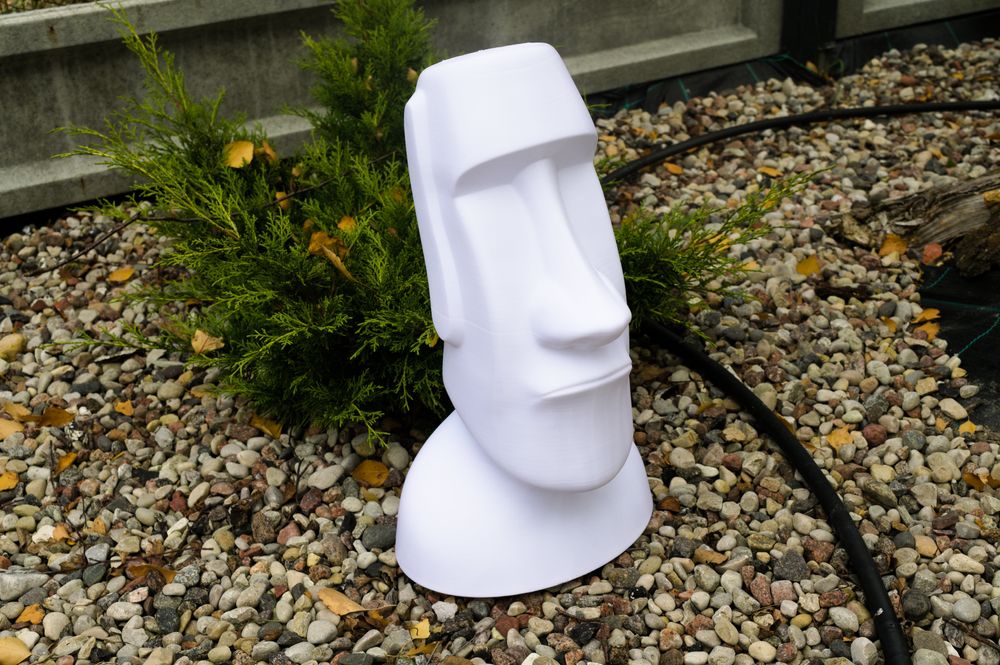 Rzeźba ogrodowa - Moai/Easter Island/Wyspy Wielkanocne - biały