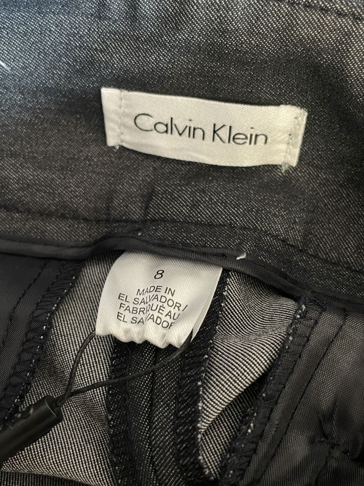 Spodnie Calvin Klein M L W32 L27 NOWE eleganckie damskie grafitowe