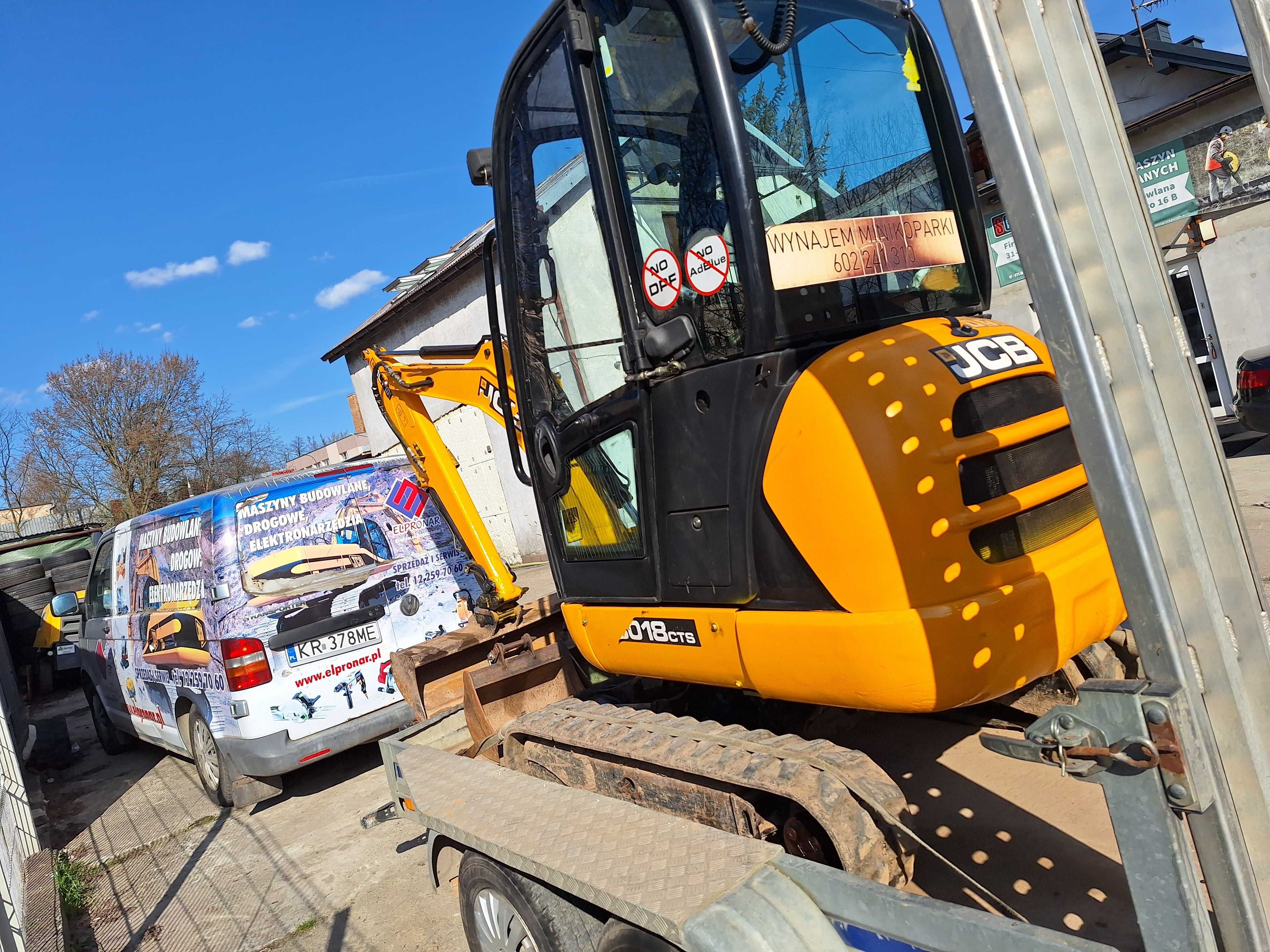 Usługi Mini-Koparką JCB 8018 CTS-Wynajem Koparki z Operatorem