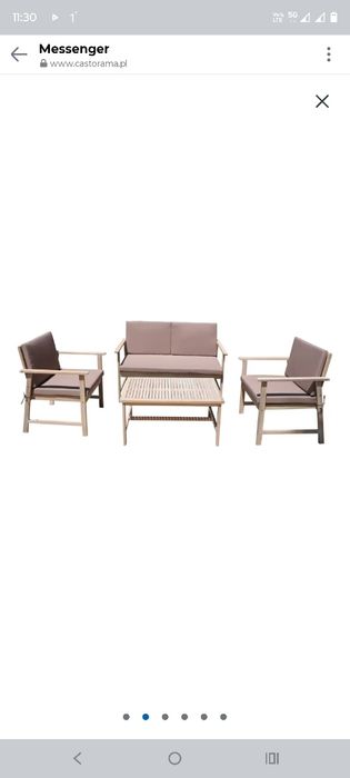 Zestaw mebli ogrodowych drewnianych Piotta