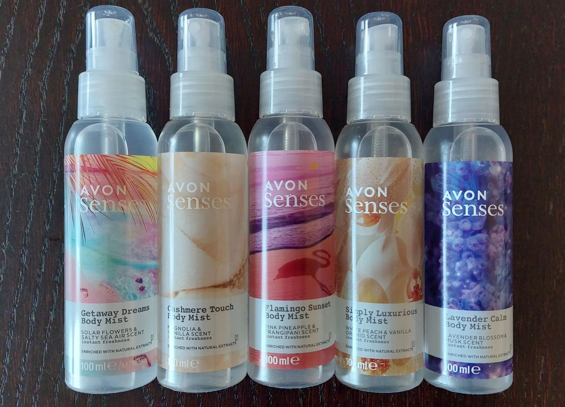 Avon Senses mgiełka ciała wanilia magnolia brzoskwinia lawenda mango