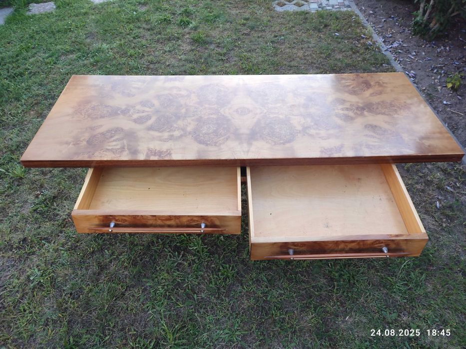 Stół ława PRL politura / producent: Kalwaria Zebrzydowska